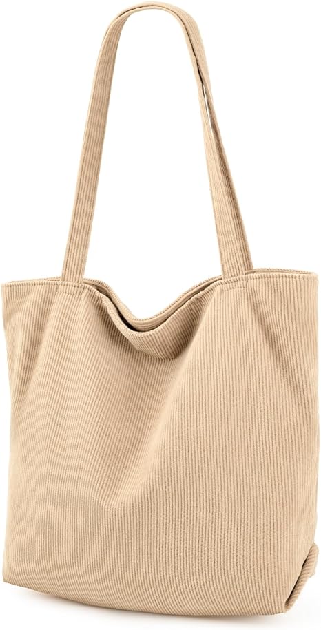 Light beige corduroy handbag